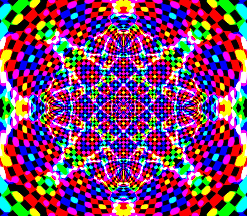 Vibrant Fractal Wallpaper: Colorful Rhombus Designs for Stunning Background