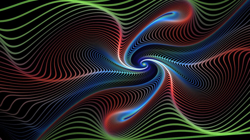 Vibrant 3840x2160 Fractal Wallpaper: Colorful Swirling Vortex Design