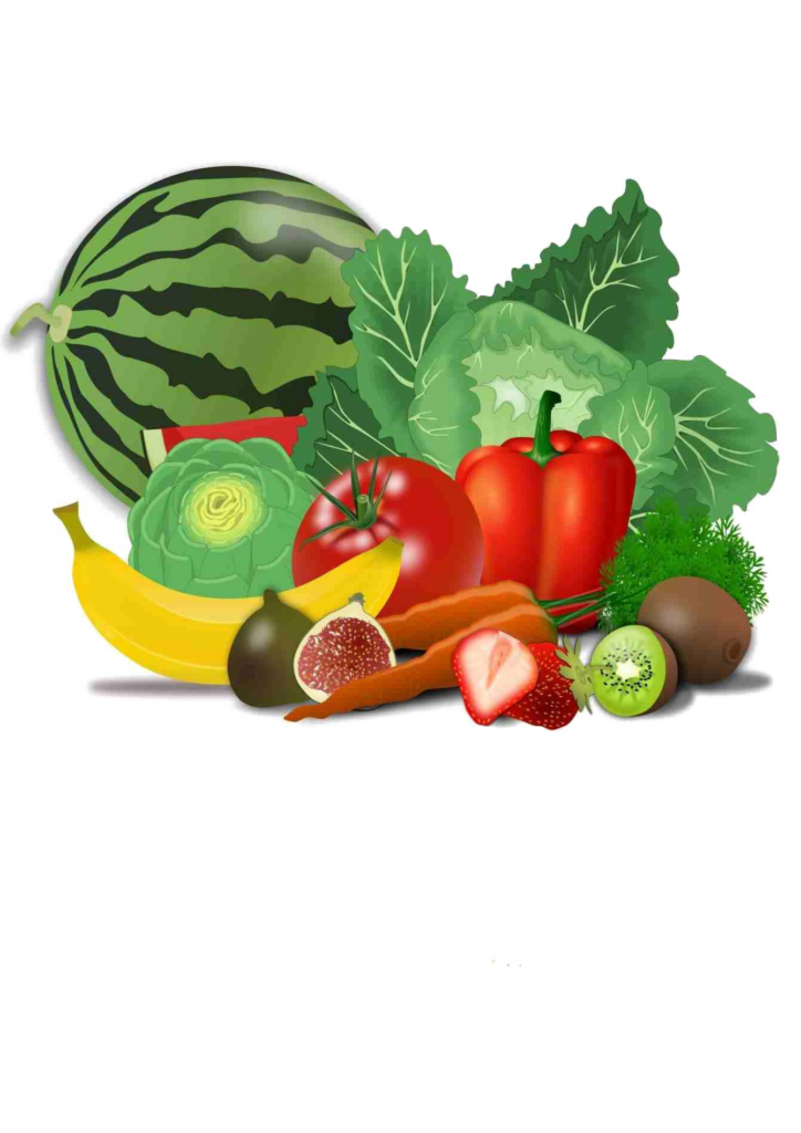 Vibrant Fruit and Vegetable Wallpaper for a Colorful Background
