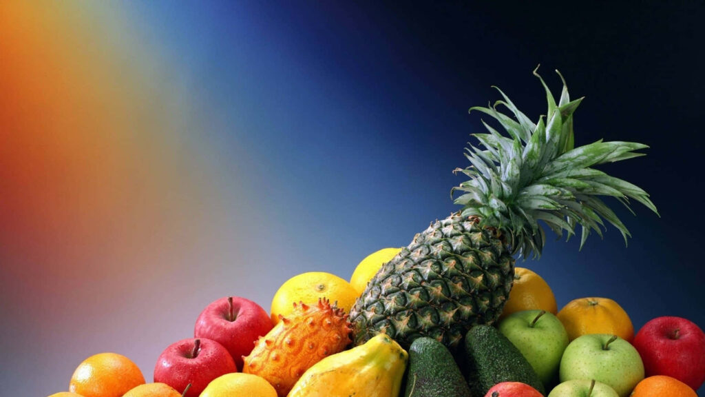 Colorful Fresh Fruits Wallpaper: Apples, Pineapples & More!