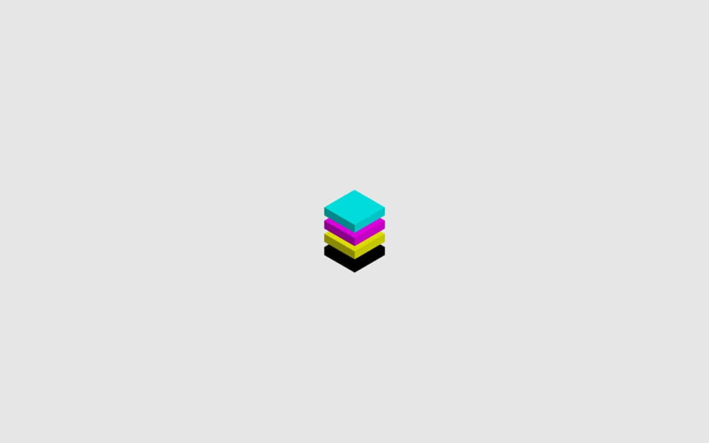 Colorful Geometric Logo on Minimalist Gray Wallpaper Design