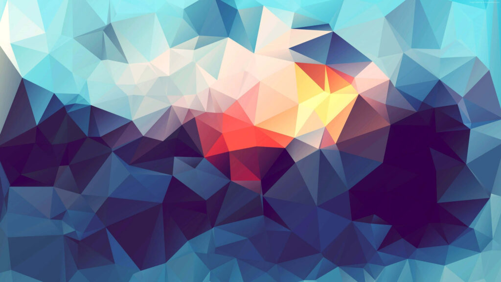 Colorful Geometric Abstract Wallpaper: Dynamic Polygonal Design