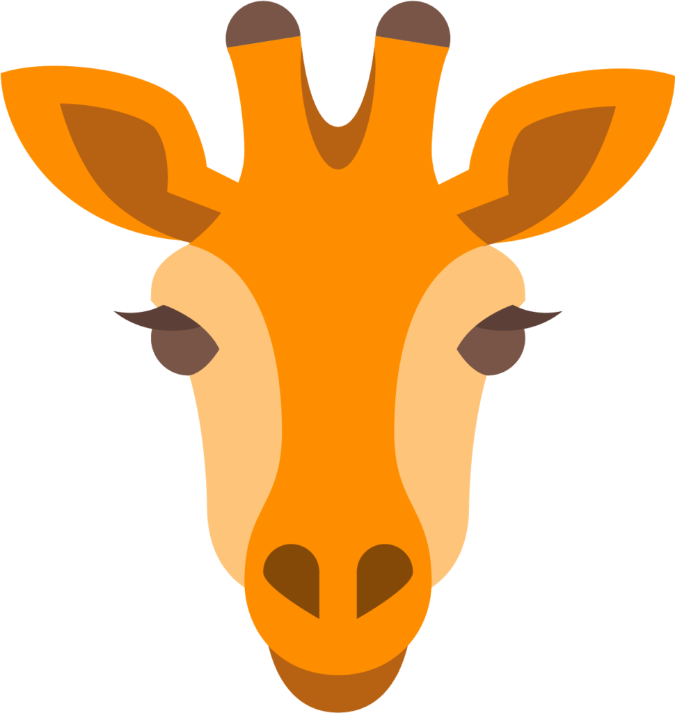 Stylized Giraffe Head Wallpaper: Colorful & Playful Digital Design