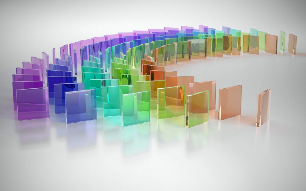 Stunning Circular Domino Wallpaper: Colorful Glass Gradient Design