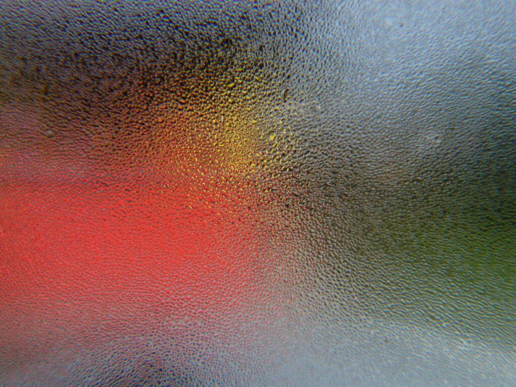 Colorful Glass Macro Wallpaper: Blurred Water Droplet Effect