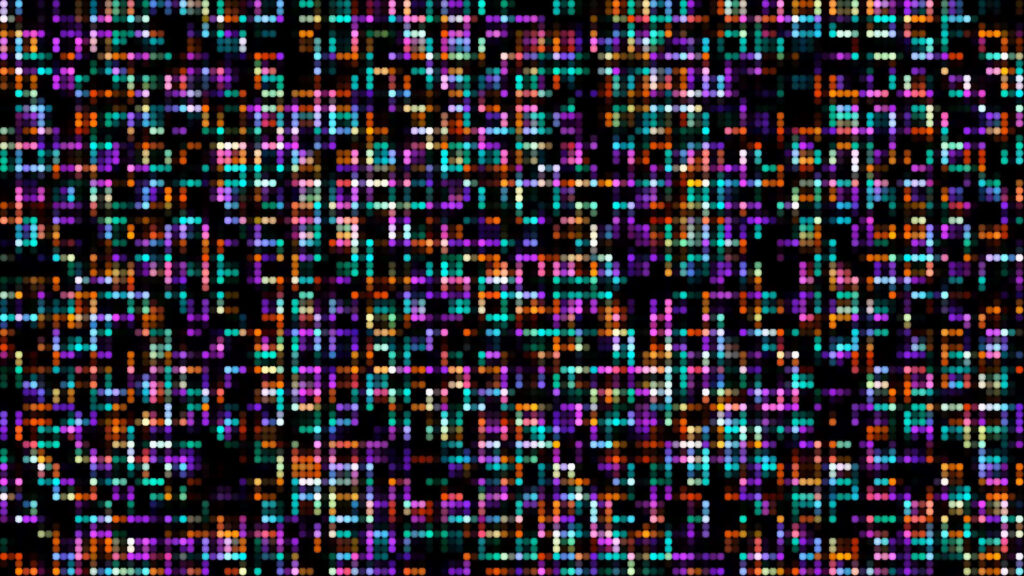 Colorful Abstract Glitch: Vibrant Chaos on a Black Canvas Wallpaper