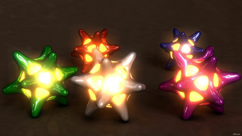 Colorful Star Wallpaper: Glossy, Bright, and Luminous Background