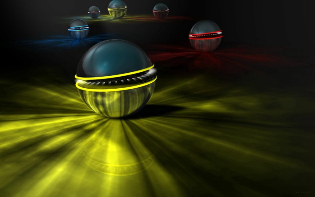 Vibrant Colorful Glowing Balls Background - 2560x1600 Wallpaper