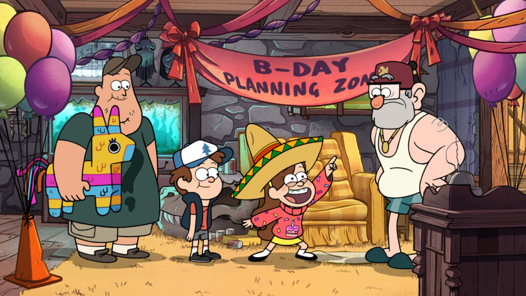 Festive Gravity Falls Wallpaper: Quirky Characters Celebrate!