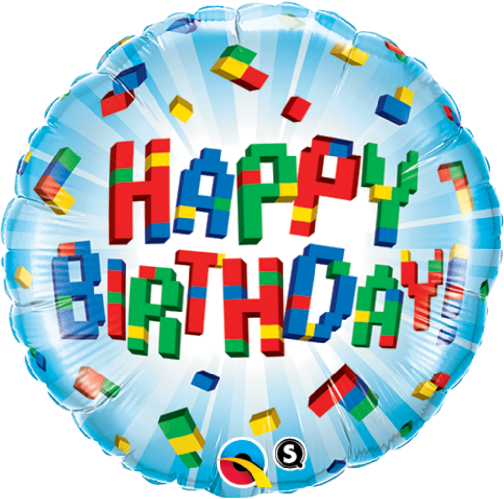 Colorful Happy Birthday Balloon Wallpaper on Blue Background