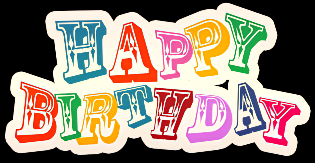 Festive Multicolored Happy Birthday Wallpaper for Celebrations