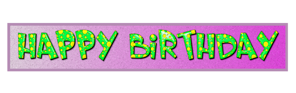 Colorful Happy Birthday Banner Wallpaper - Festive Gradient Background