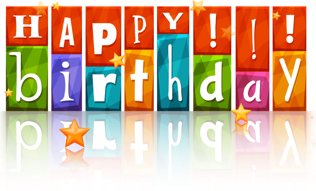 Vibrant Happy Birthday Wallpaper with Colorful Blocks & Stars