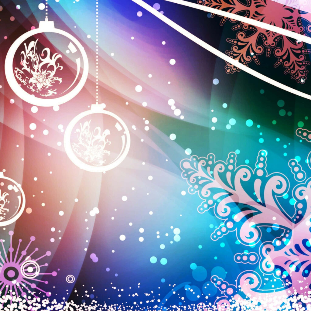 Vibrant Holiday iPad Wallpaper: Swirling Colors & Intricate Designs