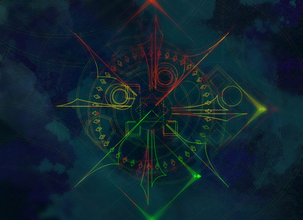 Vibrant 3840x2788 Hologram Wallpaper with Geometric Patterns