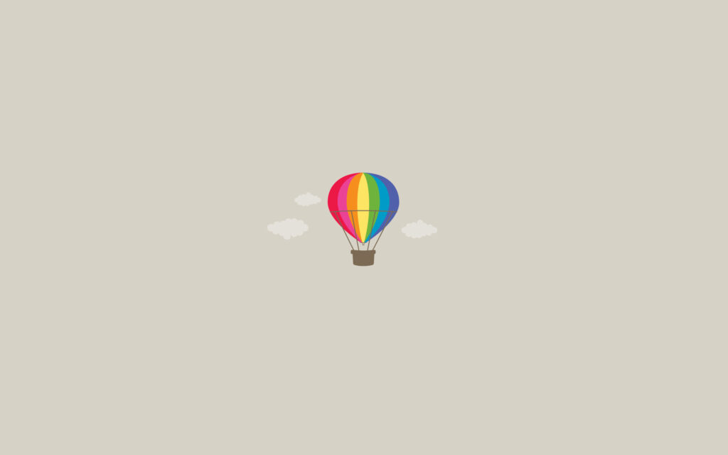 Colorful Hot Air Balloon Wallpaper - Aesthetic Minimalist Design