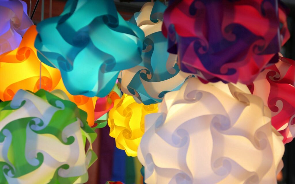 Colorful Interlocking Shapes Wallpaper - 1680x1050 Background