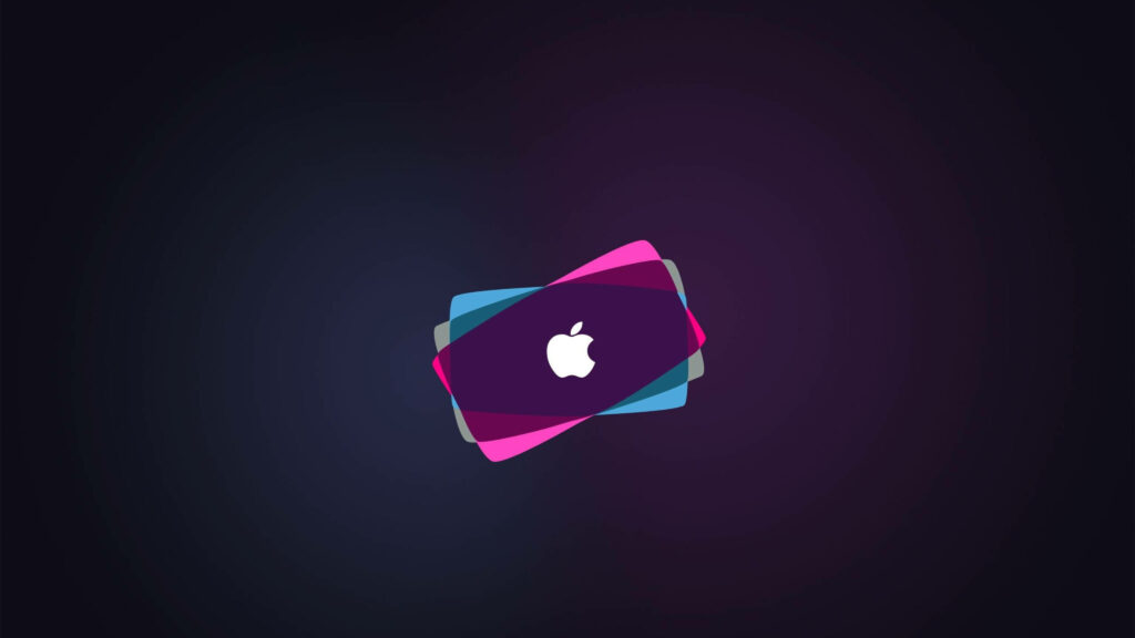 The Vibrant Kaleidoscope: Apple's Logo Shines on Colorful Rectangular Patterns in 4k Ultra HD Wallpaper