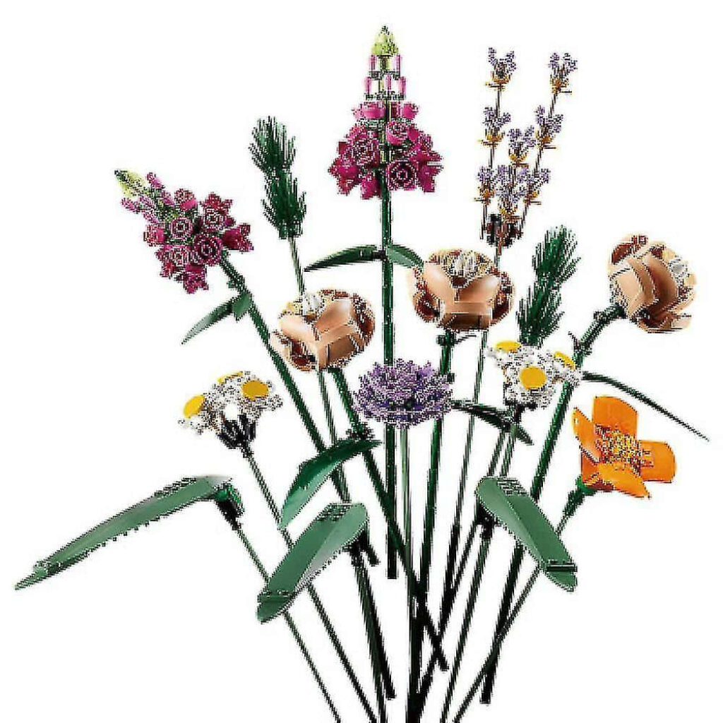 Vibrant LEGO-Inspired Flower Wallpaper: Unique Floral Art Background