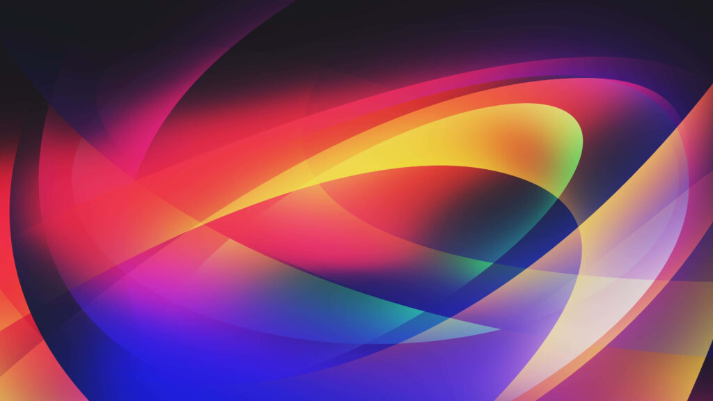 Vibrant Light Symphony: A Mesmerizing Abstract Wallpaper Illuminated by Colorful Rays – Creating a Serene Desktop Ambience