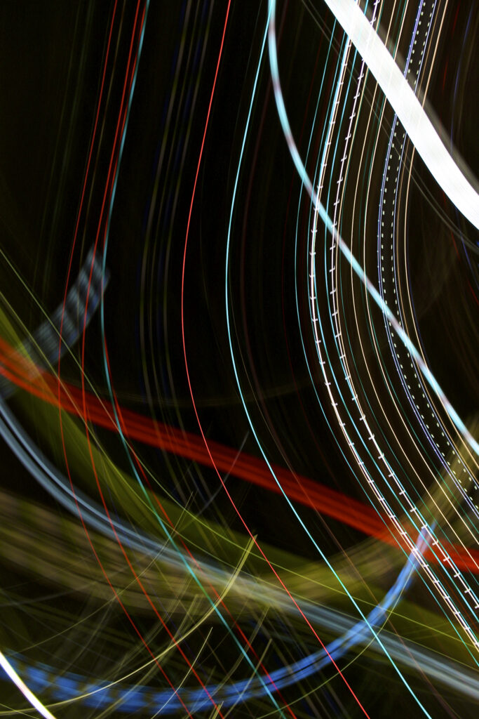 Colorful Long Exposure Light Trails - Dynamic Abstract Wallpaper