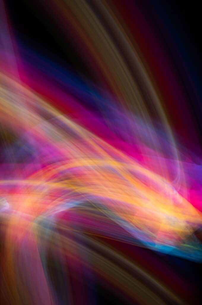 Vivid Light Waves Abstract Wallpaper - Long Exposure Photography