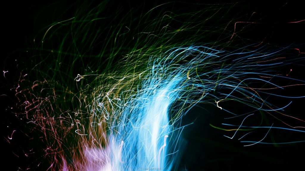 “Vibrant Colorful Lines Wallpaper - Dynamic Dark Background 1920x1080”