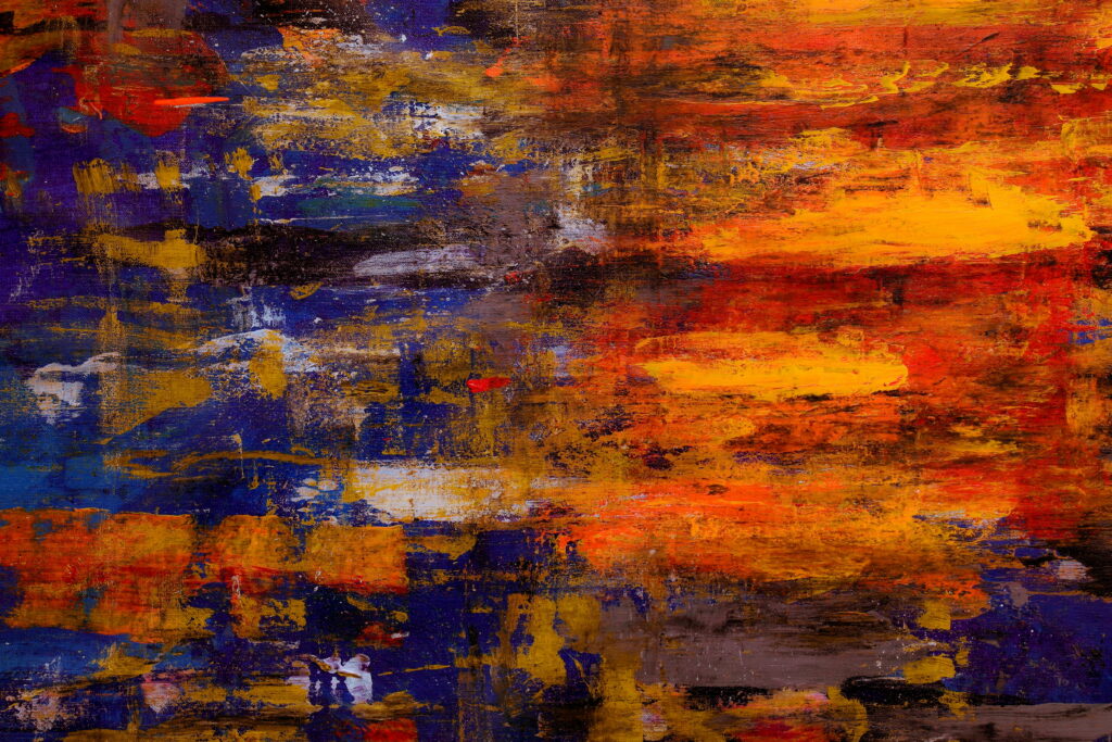 Vibrant Abstract Art: Exploring Colorful Textures and Rough Lines on Canvas Wallpaper
