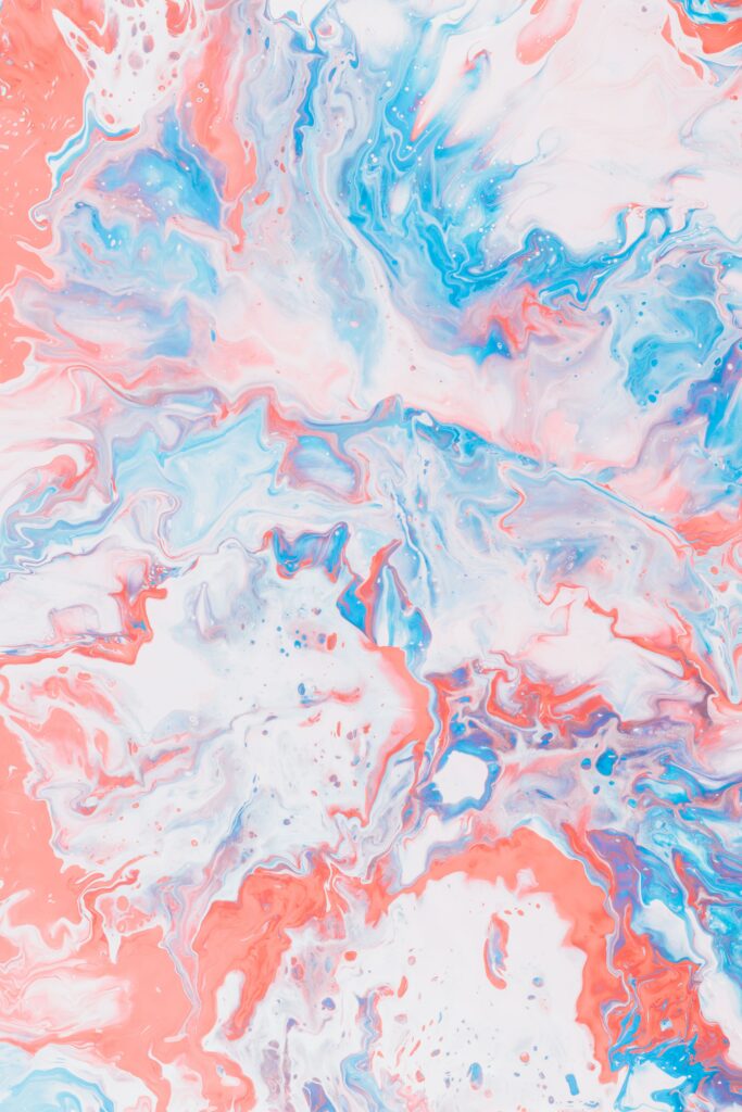 Vibrant Abstract Wallpaper: Colorful Liquid Paint Swirls Background