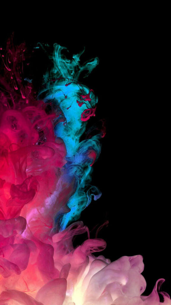 Colorful Liquid Wallpaper: Captivating Swirls on Dark Background