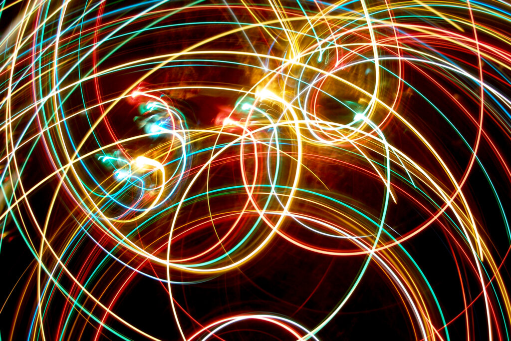Colorful Long Exposure Wallpaper: Dynamic Abstract Light Trails