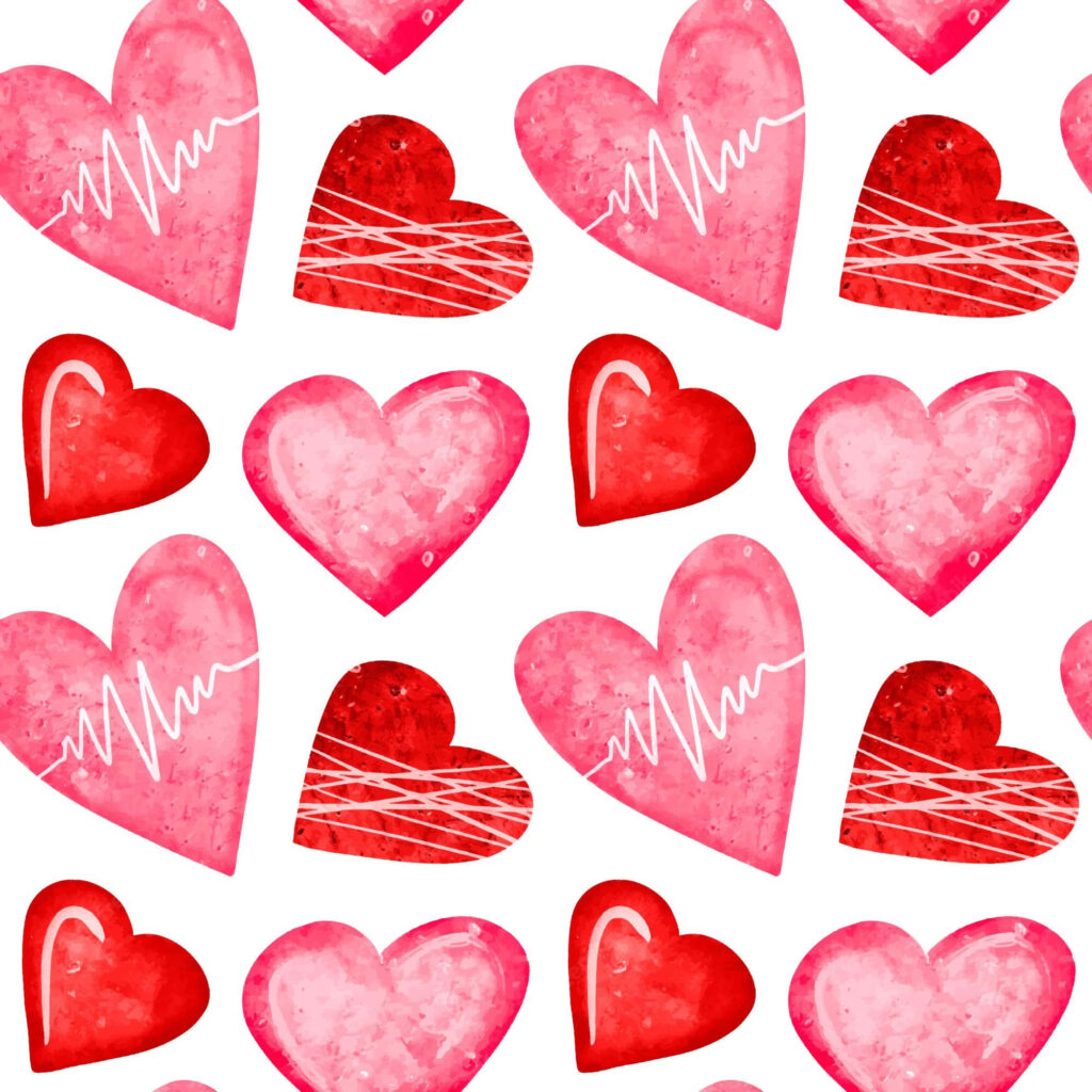 Colorful Love Hearts Wallpaper: Vibrant Red & Pink Designs