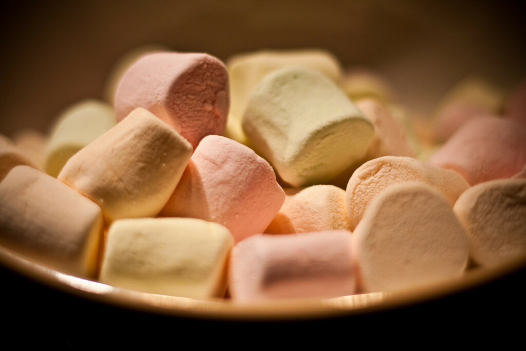 Vibrant Marshmallows: Sweet Softness in a Colorful Wallpaper Background