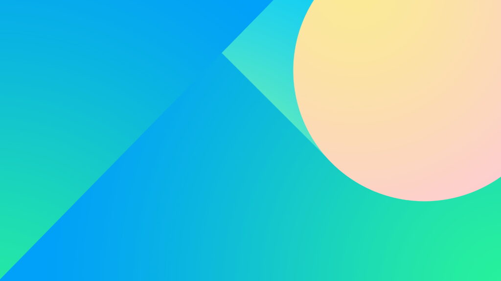 Minimalist pastel gradient wallpaper with blue, green, and yellow hues for a serene and luxurious digital backdrop