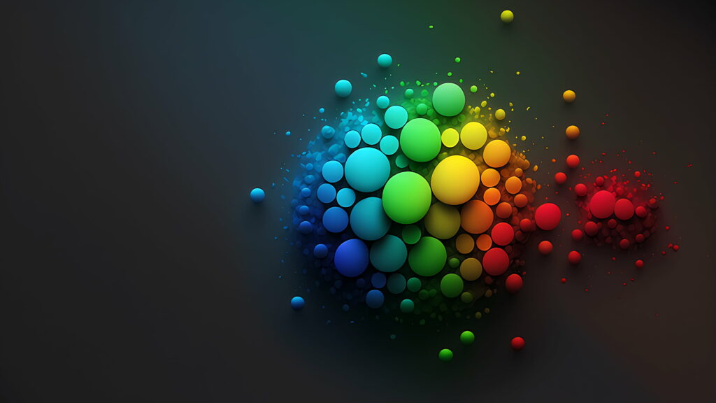 Vibrant Minimalism: AI Art on a Colorful RGB 4K Wallpaper Background Photo