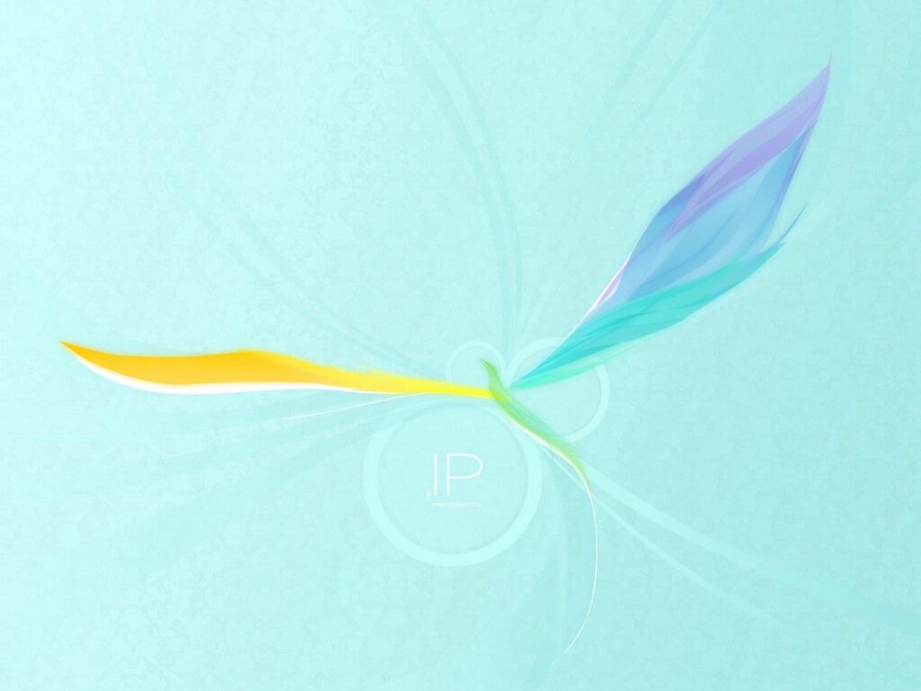 Colorful Minimalist Butterfly Wallpaper on Soft Teal Background