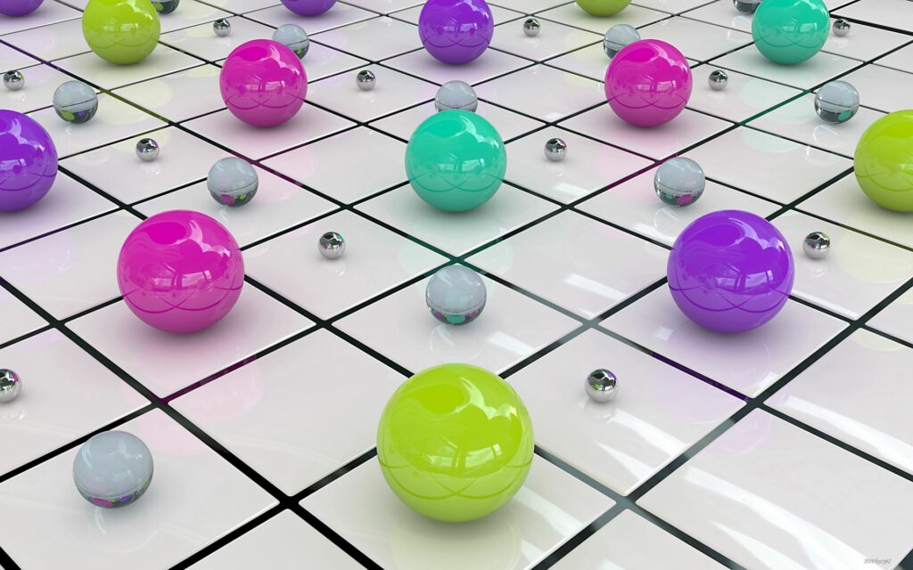 Brightly Colored Glass Spheres Minimalist Wallpaper - 1920x1200