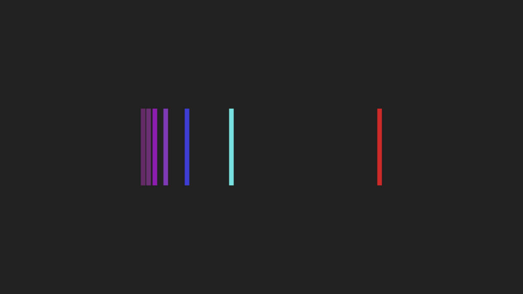 Modern Abstract Wallpaper: Seven Colorful Lines on Dark Background