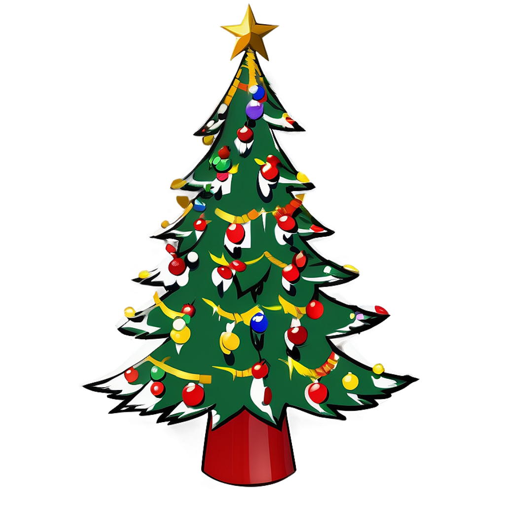 Modern Colorful Christmas Tree Wallpaper - Festive Decor Background