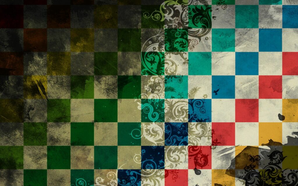 Colorful Mosaic Floral Wallpaper: Elegant Textured Background Art
