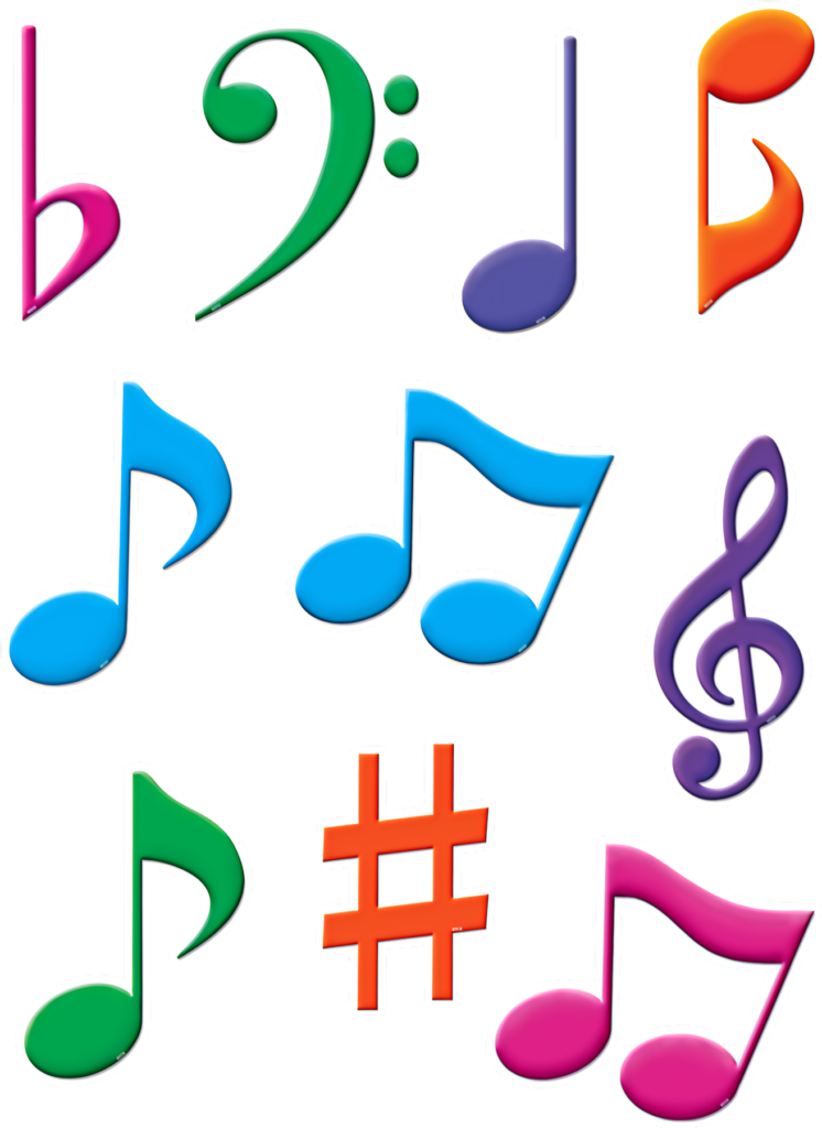Colorful Music Notes Wallpaper for Creative Projects