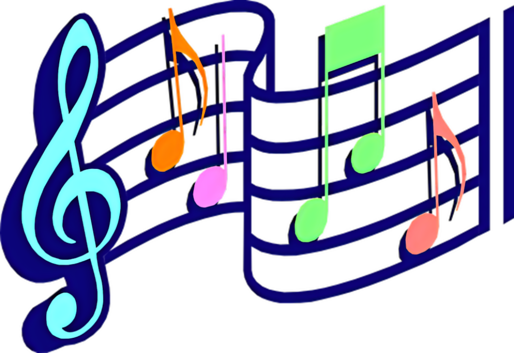 Vibrant Musical Notes Wallpaper: Colorful Staff Design for Creativity