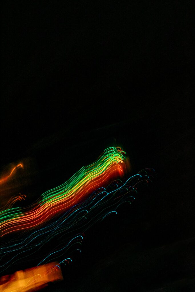 Colorful Neon Light Trails Wallpaper - Abstract Dark Background