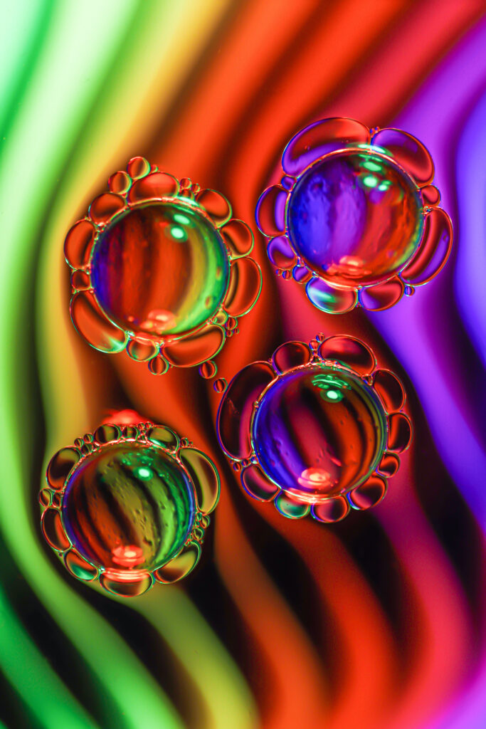 Colorful Oil Bubbles Macro Wallpaper | Vibrant Abstract Background