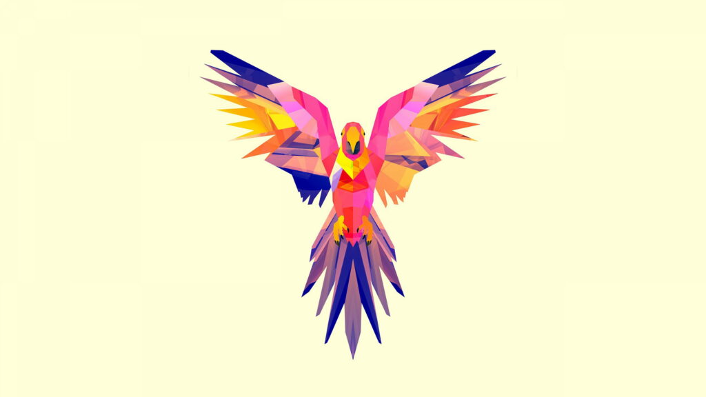 Vibrant Parrot Vector: A Stunning Digital Art Creation in 4K Wallpaper Background Photo