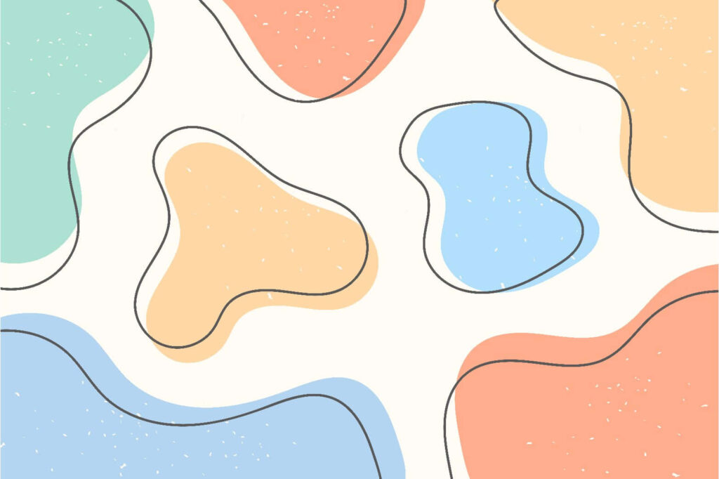 Colorful Abstract Pastel Wallpaper with Irregular Shapes & Texture