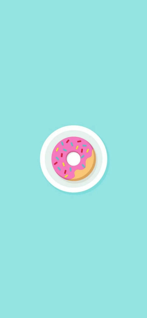 Vibrant Pink Donut Wallpaper for Samsung M31 - Fun & Colorful Design