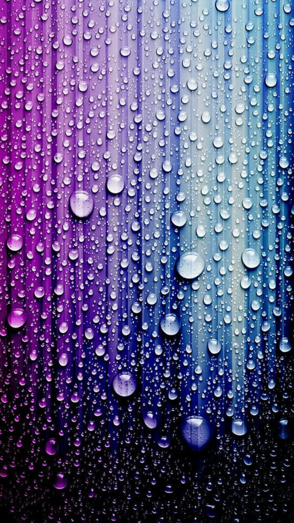 Dreamy Raindrops: Immersive Digital Art on Vibrant Gradient Canvas - Captivating Aesthetic Background Wallpaper