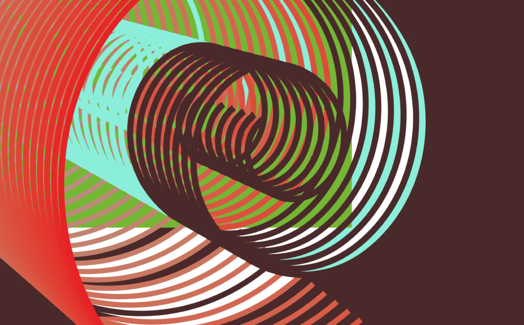 Vibrant 5000x3100 Optical Illusion Wallpaper with Colorful Spiral Design
