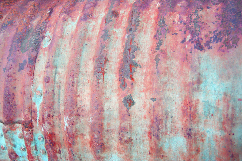 Colorful Rusty Metal Texture: Grunge Wallpaper Background